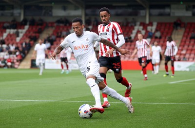 230725 - Cheltenham Town v Swansea City - Pre Season Friendly - Ronald of Swansea City 