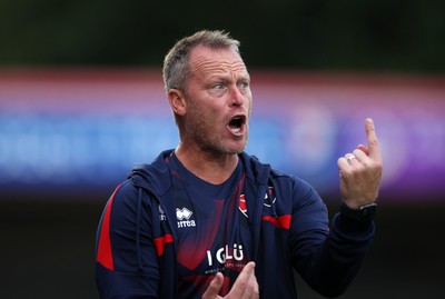 230725 - Cheltenham Town v Swansea City - Pre Season Friendly - Cheltenham Town Manager Michael Flynn 