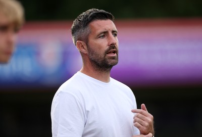 230725 - Cheltenham Town v Swansea City - Pre Season Friendly - Swansea City Manager Alan Sheehan 