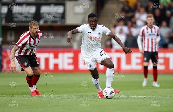 230725 - Cheltenham Town v Swansea City - Pre Season Friendly - Zeidane Inoussa of Swansea City 
