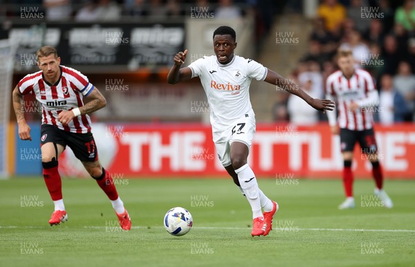 230725 - Cheltenham Town v Swansea City - Pre Season Friendly - Zeidane Inoussa of Swansea City 
