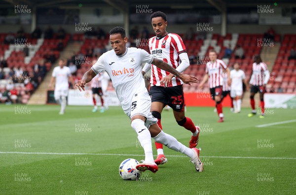 230725 - Cheltenham Town v Swansea City - Pre Season Friendly - Ronald of Swansea City 