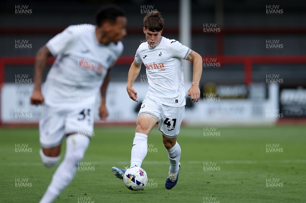 230725 - Cheltenham Town v Swansea City - Pre Season Friendly - Sam Parker of Swansea City 