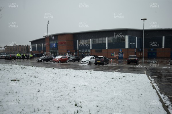 020418 - Chesterfield v Newport County, Sky Bet League Two - A general view of the exterior of Chesterfield's Proact Stadium after the match against Newport County was called off