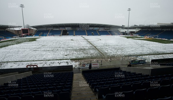 020418 - Chesterfield v Newport County, Sky Bet League Two - A general view of the pitch at Chesterfield's Proact Stadium after the match against Newport County was called off