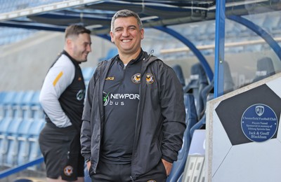 080325 - Chesterfield v Newport County - Sky Bet League 2 - Newport County head coach Nelson Jardim before the start of the match