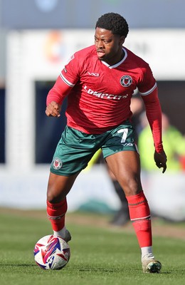 080325 - Chesterfield v Newport County - Sky Bet League 2 - Bobby Kamwa of Newport