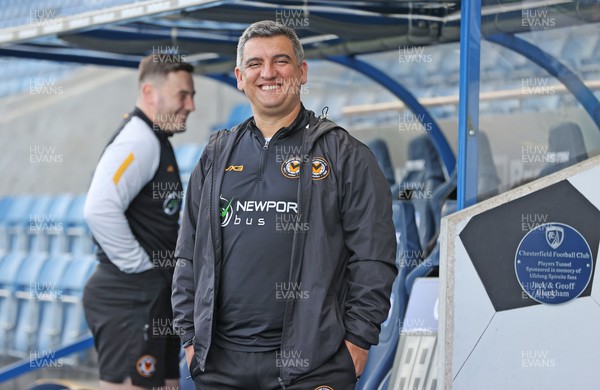 080325 - Chesterfield v Newport County - Sky Bet League 2 - Newport County head coach Nelson Jardim before the start of the match