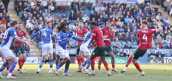 080325 - Chesterfield v Newport County - Sky Bet League 2 - Matt Baker of Newport scores the 1st goal of the match