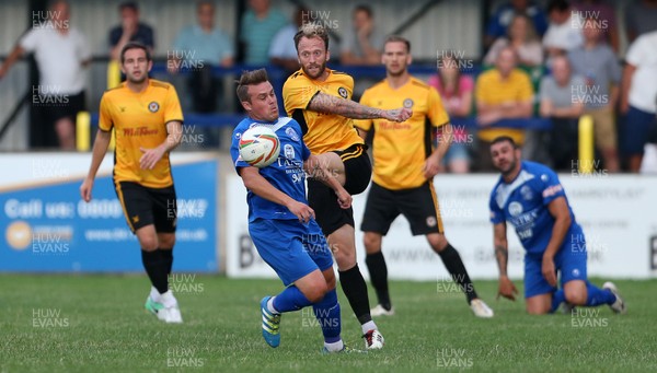 180717 - Chippenham FC v Newport County - Pre Season Friendly - Sean Rigg of Newport County kicks the ball up field