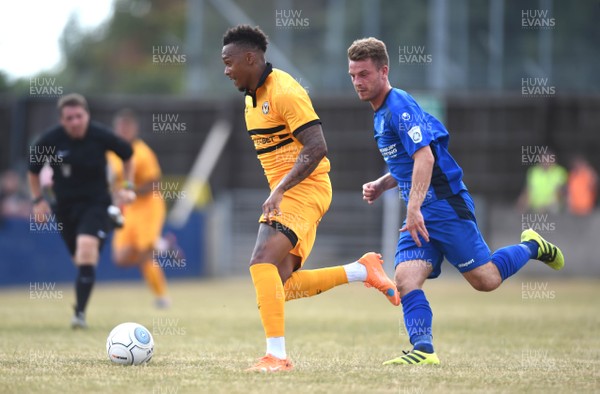 140718 - Chippenham v Newport County - Preseason Friendly - Keanu Margh-Brown of Newport County gets into space