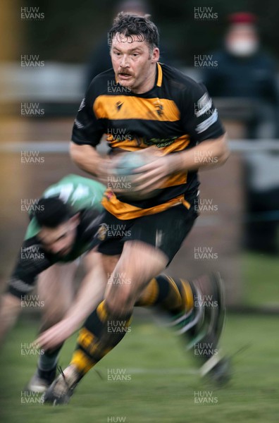 031222 - Cilfynydd v Cowbridge - Admiral National League 2 East Central - Lewis Meacham runs in to score a try