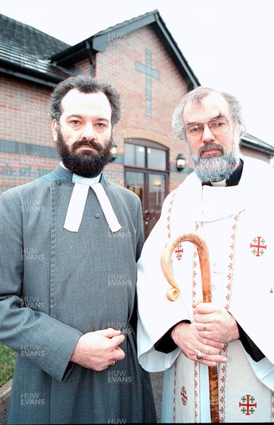 220195 - Claire Hood - Bishop Rowan Williams (R) with Reverend Graeme Halls, who held a service and prayers for Claire 