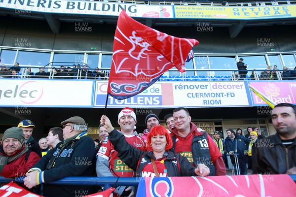 071213 - Clermont Auvergne v Scarlets - Heineken Cup - Scarlets fans who made it out to the game 