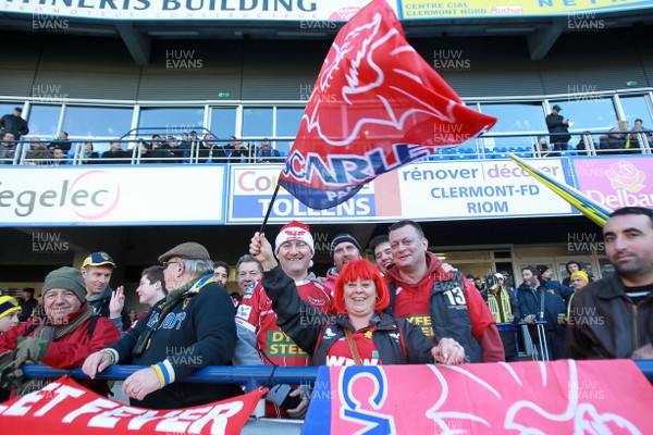 071213 - Clermont Auvergne v Scarlets - Heineken Cup - Scarlets fans who made it out to the game 