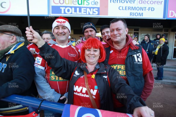 071213 - Clermont Auvergne v Scarlets - Heineken Cup - Scarlets fans who made it out to the game 