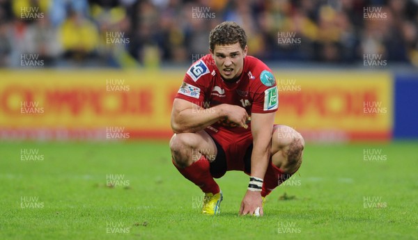 131012 - Clermont Auvergne v Scarlets - Heineken Cup -George North of Scarlets looks dejected