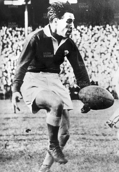 170299 LIBRARY PIC - Cliff Morgan during the 1950's match against the All Blacks