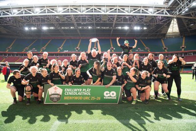 180426 - Clwb Rygbi Cymry Caerdydd v Seven Sisters - WRU Women's National Plate - Seven Sisters celebrate
