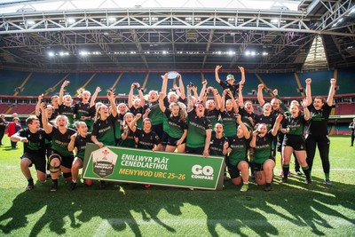 180426 - Clwb Rygbi Cymry Caerdydd v Seven Sisters - WRU Women's National Plate - Seven Sisters celebrate
