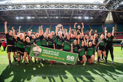 180426 - Clwb Rygbi Cymry Caerdydd v Seven Sisters - WRU Women's National Plate - Seven Sisters celebrate
