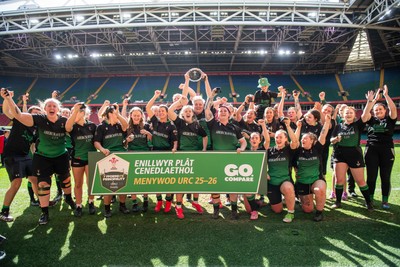 180426 - Clwb Rygbi Cymry Caerdydd v Seven Sisters - WRU Women's National Plate - Seven Sisters celebrate