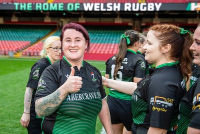 180426 - Clwb Rygbi Cymry Caerdydd v Seven Sisters - WRU Women's National Plate - Rachel Rees of Seven Sisters