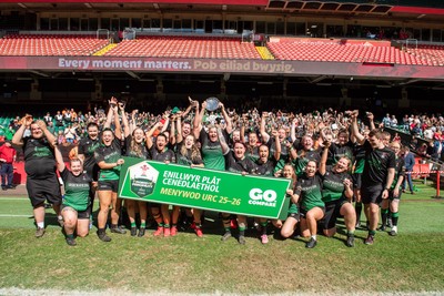 180426 - Clwb Rygbi Cymry Caerdydd v Seven Sisters - WRU Women's National Plate - Seven Sisters celebrate