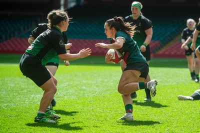 180426 - Clwb Rygbi Cymry Caerdydd v Seven Sisters - WRU Women's National Plate - Morgan Hodgkins of Clwb Rygbi Cymry Caerdydd