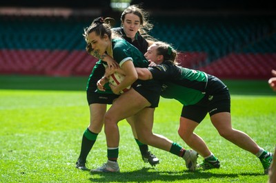 180426 - Clwb Rygbi Cymry Caerdydd v Seven Sisters - WRU Women's National Plate - Morgan Hodgkins of Clwb Rygbi Cymry Caerdydd