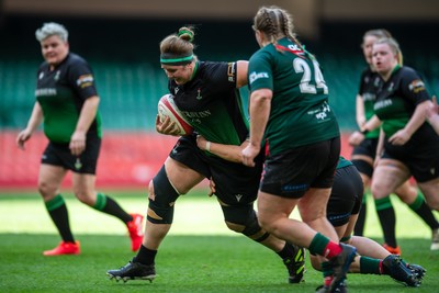 180426 - Clwb Rygbi Cymry Caerdydd v Seven Sisters - WRU Women's National Plate - Alicia Demery-Goatson of Seven Sisters