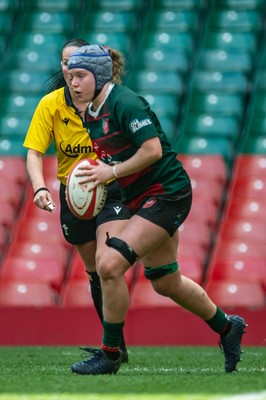180426 - Clwb Rygbi Cymry Caerdydd v Seven Sisters - WRU Women's National Plate - Laura Satterly of Clwb Rygbi Cymry Caerdydd