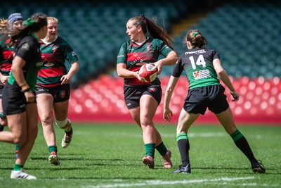180426 - Clwb Rygbi Cymry Caerdydd v Seven Sisters - WRU Women's National Plate - Rhi Gower of Clwb Rygbi Cymry Caerdydd