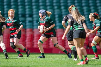 180426 - Clwb Rygbi Cymry Caerdydd v Seven Sisters - WRU Women's National Plate - Laura Satterly of Clwb Rygbi Cymry Caerdydd
