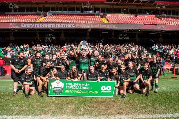 180426 - Clwb Rygbi Cymry Caerdydd v Seven Sisters - WRU Women's National Plate - Seven Sisters celebrate