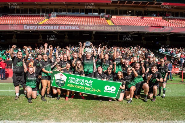 180426 - Clwb Rygbi Cymry Caerdydd v Seven Sisters - WRU Women's National Plate - Seven Sisters celebrate