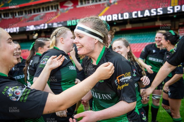 180426 - Clwb Rygbi Cymry Caerdydd v Seven Sisters - WRU Women's National Plate - Players celebrate