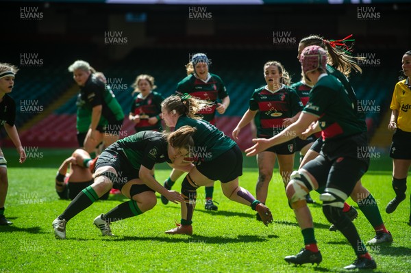 180426 - Clwb Rygbi Cymry Caerdydd v Seven Sisters - WRU Women's National Plate - Georgia Cummings of Clwb Rygbi Cymry Caerdydd