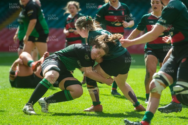 180426 - Clwb Rygbi Cymry Caerdydd v Seven Sisters - WRU Women's National Plate - Georgia Cummings of Clwb Rygbi Cymry Caerdydd