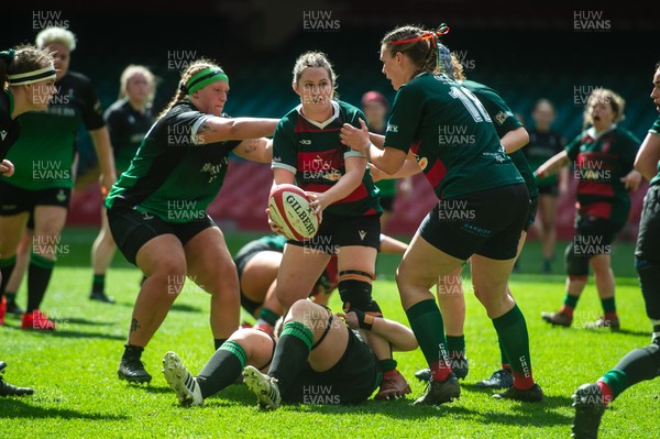 180426 - Clwb Rygbi Cymry Caerdydd v Seven Sisters - WRU Women's National Plate - Georgia Cummings of Clwb Rygbi Cymry Caerdydd