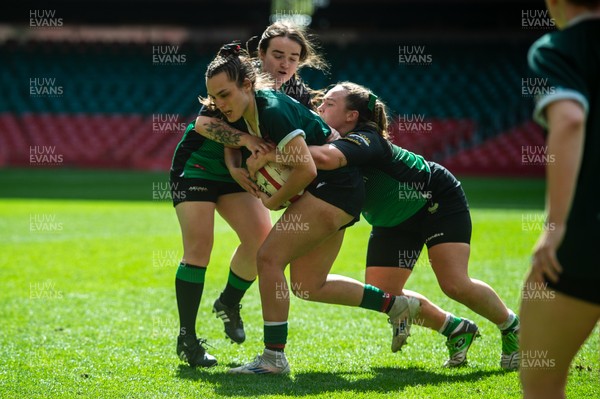 180426 - Clwb Rygbi Cymry Caerdydd v Seven Sisters - WRU Women's National Plate - Morgan Hodgkins of Clwb Rygbi Cymry Caerdydd