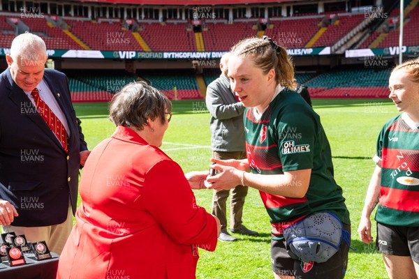 180426 - Clwb Rygbi Cymry Caerdydd v Seven Sisters - WRU Women's National Plate - Laura Satterly of Clwb Rygbi Cymry Caerdydd