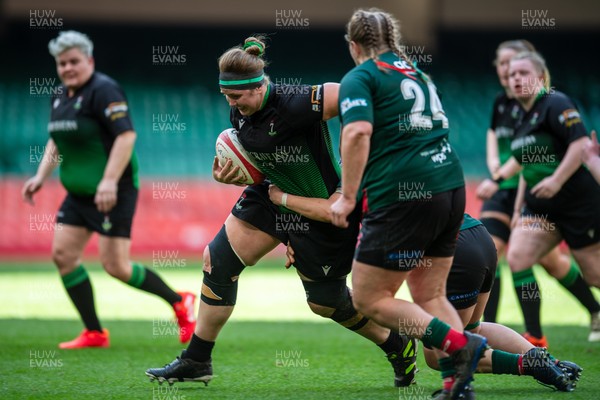 180426 - Clwb Rygbi Cymry Caerdydd v Seven Sisters - WRU Women's National Plate - Alicia Demery-Goatson of Seven Sisters
