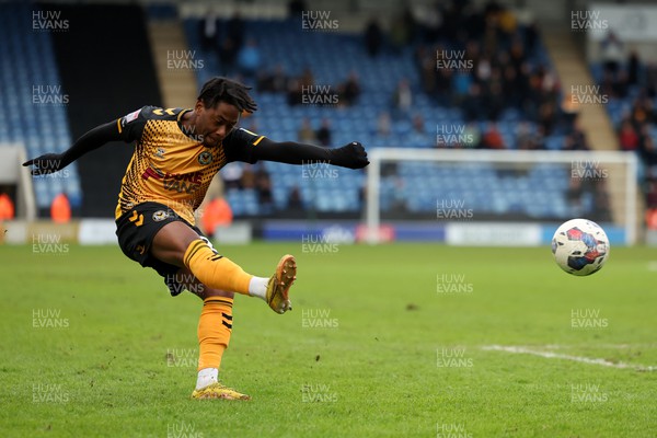 010423 - Colchester United v Newport County - Sky Bet League 2 - Nathan Moriah-Welsh of Newport County