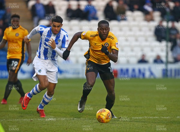 030218 - Colchester United v Newport County - Sky Bet League Two -  Frank Nouble of Newport County AFC