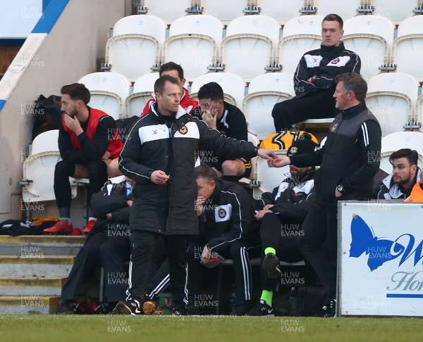 030218 - Colchester United v Newport County - Sky Bet League Two -  Michael Flynn manager of Newport County AFC