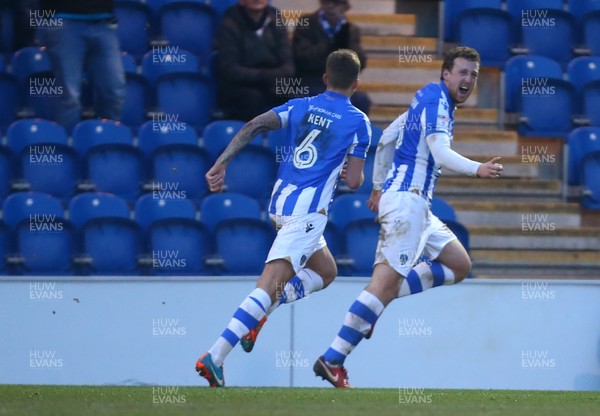030218 - Colchester United v Newport County - Sky Bet League Two -  Colchester United's Tom Eastman celebrates his goal