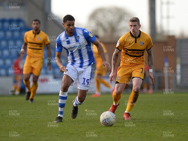 090319 - Colchester United v Newport County - Sky Bet League 2 -  Mikael Mandron on the ball for Colchester