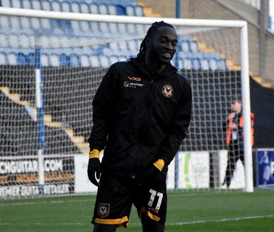 201225 - Colchester United v Newport County - Sky Bet League 2 - Cameron Antwi of Newport County