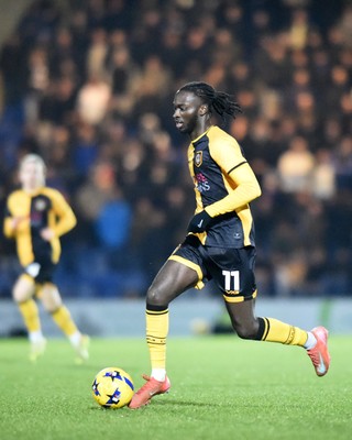 201225 - Colchester United v Newport County - Sky Bet League 2 - Cameron Antwi of Newport County